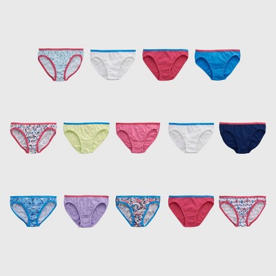 Colors May Vary Pack of 9 Hanes girls Bikini Assortment 