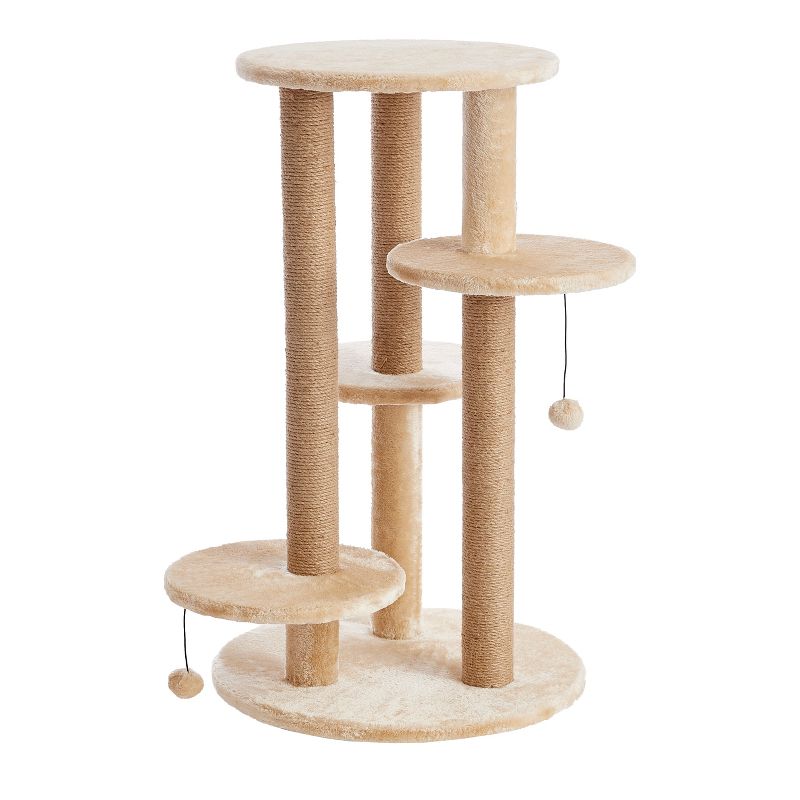 Two by Two Manchester - Beige Scratching Post Cat Furniture - 36.2 in. Tall, 4 of 13