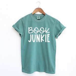 Simply Sage Market Women's Book Junkie Short Sleeve Garment Dyed Tee - 1 of 4