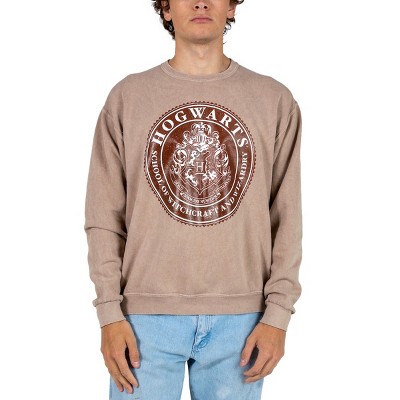 Hogwarts Seal on Mineral Wash Natural Sweatshirt