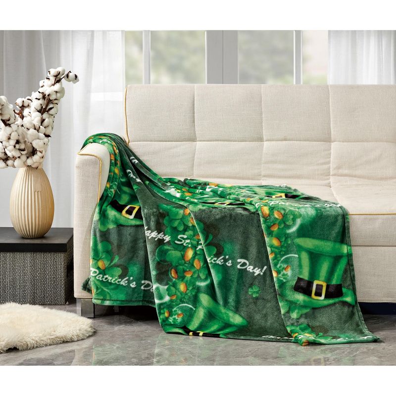 Noble House St. Patricks Day Super Cozy and Lightweight Microplush Throw Blanket 50"x70", 2 of 5