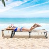 Gymax 1PC/2PCS Beach Chaise Lounge Chair Face Down Tanning Chair 5 Adjustable Positions Portable Sunbathing Recliner Blue & Green/Navy/Beige/Pink/Blue - 3 of 4