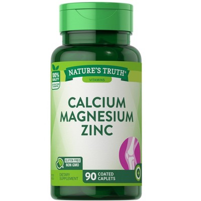 Nature's Truth Calcium Magnesium Zinc Supplement | 90 Caplets : Target