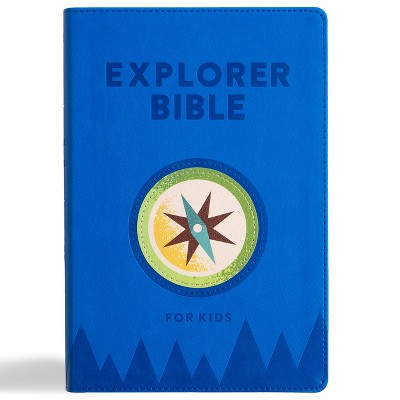 KJV Explorer Bible for Kids, Royal Blue Leathertouch - by  Holman Bible Publishers (Leather Bound)