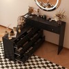 FUFU&GAGA Multifunctional Black Horizontal Dresser Extendable Large Capacity Organiser - 4 of 4