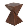 Twisted Hourglass Outdoor Accent Table, Lightweight Concrete Patio End Table for Outside Use, Patio Side Tables -Christopher Knight Home - 3 of 4