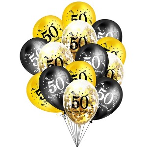 Birthday Party Supplies, 15PCS Latex Balloon Confetti Balloon Set Combination Adult Birthday Party Decorations - 1 of 4
