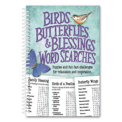 Birds, Butterflies, and Blessings Word Search - by  Product Concept Editors (Spiral Bound)