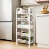 5 Tier Vegetable Basket, Storage Rolling Cart, Metal Mesh Storage Rack On Wheels, Vegetable Organizer for Kitchen - 2 of 4