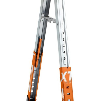 Bora Tool PM-4550 Speedhorse XT Portable Heavy Duty Metal Sawhorse with Independently Adjustable Legs, Pre Drilled Top, and End Slots, Orange