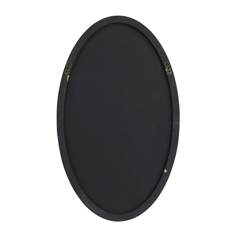 Contemporary Wood Oval Wall Mirror – Olivia & May, 3 of 6