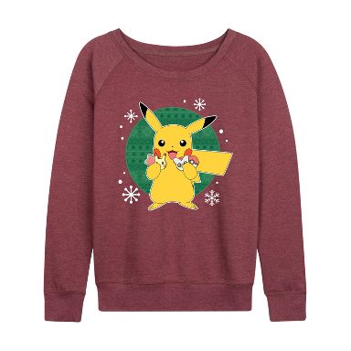 utcher products At last&co ポケT 長袖 Women's Pokémon Official Cookie Taster Lightweight French Terry