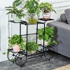 Artloge 6 Tier Garden Cart Flower Plant Stand Potted Holder Parisian Style Wrought Iron Display Shelf Rack Decorating Garden Home Patio Condo Porch - 3 of 4