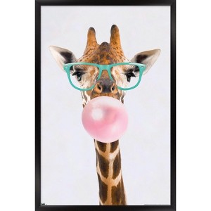 Trends International Reinders - Funky Giraffe Framed Wall Poster Prints - 1 of 4