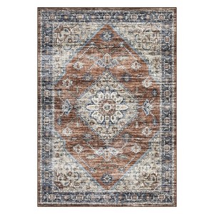 COZONY Extra Large Washable Rug, Low Pile Non-Slip Floral Carpet for Living Room, Dining Room and Office - 1 of 4