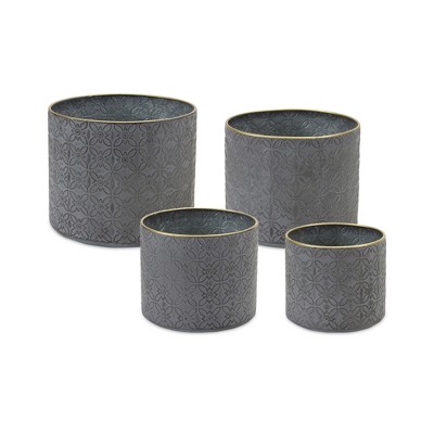 Melrose Geometric Metal Planter (Set of 4)