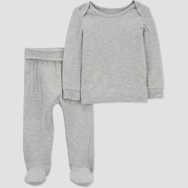 Carter's Just One You®️ Baby Boys' 2pc Top & Bottom Set - Heather Gray, 1 of 5
