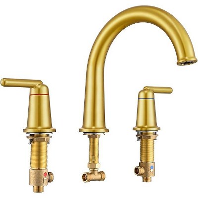 Mixxidea Bathtub Faucet 2-Handle Brushed Gold