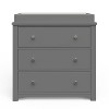 Child Craft Harmony 3 Drawer Dresser with Removable Changing Table Topper, Ample Storage, Anti-Tip Kit Included to Prevent Tipping, Baby Safe Finish - 2 of 3