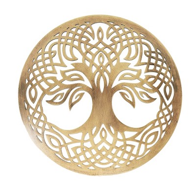 Slickblue Celtic Metal Wall Art – 12" Round Hanging Decor in 8 Irish Designs & 4 Finish Options for Home