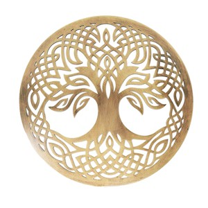Slickblue Celtic Metal Wall Art – 12" Round Hanging Decor in 8 Irish Designs & 4 Finish Options for Home - 1 of 4