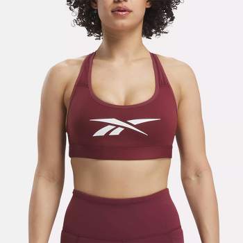 Allegra K Women's Workout Fitness Longline Wireless Padded Yoga Sports Bra  Rose Red Small