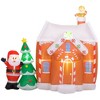 Outsunny 7FT Christmas Inflatable Gingerbread House, Huge Blow Up Christmas Decorations with LED Lights for Indoor, Outdoor, Yard, Party - 4 of 4