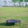 Okak 40 Inch High Elasticity Mini Trampoline, Foldable Indoor Trampoline with Safety Pad, Adults Rebounder for Home, Outdoor, Black - 2 of 4