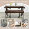 Akoasm Modern Chenille Loveseat With 2 Seater Sofa Couch With Arms Metal Legs-Dark Brown - 3 of 4