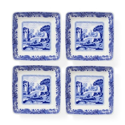 Spode Blue Italian Square Dishes Set of 4