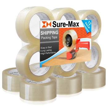 Sure-max Extra-wide Shipping & Packing Tape (3 X 110 Yard/330' Each) -  Moving & Adhesive Carton Sealing - 2.0mil Clear - 24 Rolls : Target