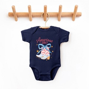 The Juniper Shop American Girly Coquette Boots Baby Bodysuit - 1 of 2
