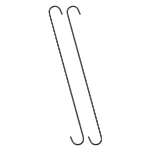 Unique Bargains Carbon Steel Indoor Outdoor Kitchen S Hooks 2 Pcs - 1 of 4