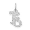 Black Bow Jewelry 14k White Gold, Isabelle Collection, Mini Letter J Initial Charm - 3 of 4