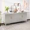 Modern Sideboard Decorative Storage Cabinet, CENGHU Wooden Console Table Coffee Bar Cabinet with 4 Doors for Living Room, Kitchen, Bedroom, Hallway - 2 of 4