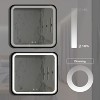 DOMETOUR 32x32in Vanity Mirror, Black Frame, Dimmable Touch, Anti-Fog, CRI 95, 3000K-6000K, IP54 Waterproof, Wall Switch Control - 4 of 4