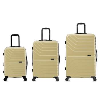 InUSA Aurum Lightweight Hardside Spinner 3pc Luggage Set - Champagne