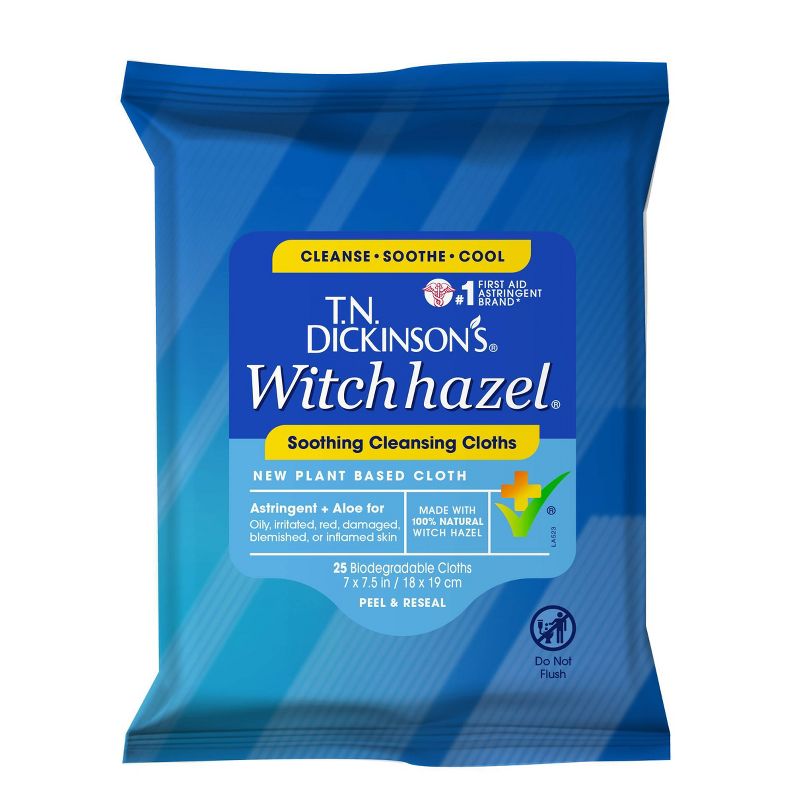T.N. Dickinson's Witch Hazel Cleansing Cloths - 25ct, 1 of 8