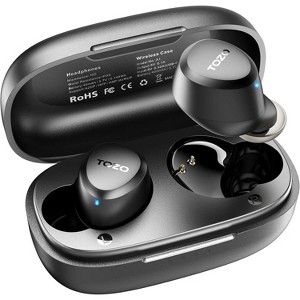 Tozo Agile Dots Lightweight Wireless Earbuds IPX5 Waterproof Premium Bass 2 Mics For Crystal Clear Calls LED Case 32 Presets EQ Customization via App - 1 of 4