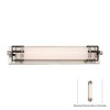 Minka Lavery Modern Wall Light Brushed Nickel Hardwired 24 1/4" Fixture LED Light Bar Opal White Glass Black Accents for Bathroom - 3 of 3