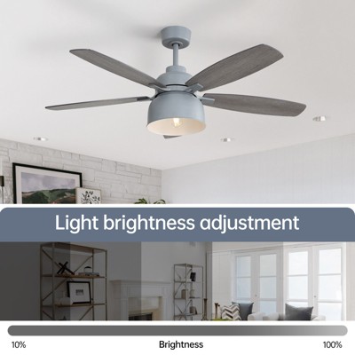 Sofucor Large Ceiling Fans with Lights and Remote Large 6-Speed 3-Timer Farmhouse Ceiling Fan Noiseless Reversible DC Motor Glass Lampshade
