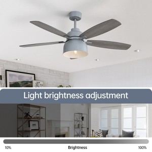 Sofucor Large Ceiling Fans with Lights and Remote Large 6-Speed 3-Timer Farmhouse Ceiling Fan Noiseless Reversible DC Motor Glass Lampshade - 1 of 4