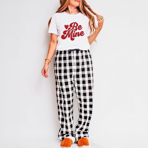 Simply Sage Market Women's Be Mine Graphic Pajama Set  - 2XL - White - 1 of 4