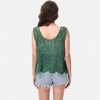 Anna-Kaci Women's Crochet Sleeveless Tank Top with Floral Open Knit Pattern and Scalloped Hem Detail - 4 of 4