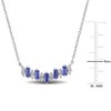 EVERLY JEWELRY  |   Silver White 1.11 CT TGW Tanzanite and White Topaz Necklace w/ Lobster Clasp Length (inches):18" - 3 of 4