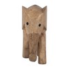 Sagebrook Home 8" Wooden Elephant Decor - Contemporary Rustic Brown Elephant Statue for Home or Office Decor - Decorative Animal Elephant Sculpture - 3 of 4