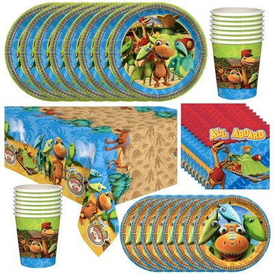 Treasures Gifted Dinosaur Train Birthday Party Tableware Deluxe Set for 16 Guests