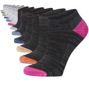 Tipi Toe Women's 12-Pack Cushioned Comfort Breathable Arch Support Low Cut/No Show Athletic Sport Socks - 1 of 4