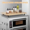 Bamboo Cutting Board Stovetop Cover,  Extra Large Noodle Board with 4 Removable Feet, Juice Groove, Wooden Stove Top Covers - 3 of 4