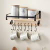 Farmlyn Creek Set of 3 Marble Ceramic Canisters with Wooden Bamboo Lids, Kitchen Counter Containers, Food Storage Jars, 3 Sizes - 2 of 4